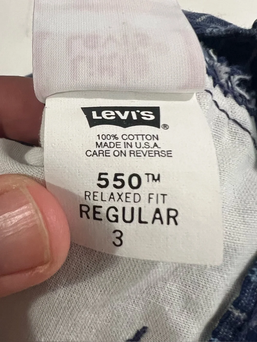 Vintage Little Levis 550 Relaxed Fit Shorts Kids Size 3 Blue USA Made Orange Tab